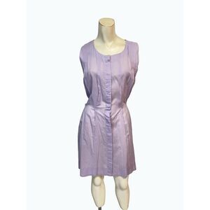 See by Chloe Lavender Cotton Sleeveless Dress Pockets 4